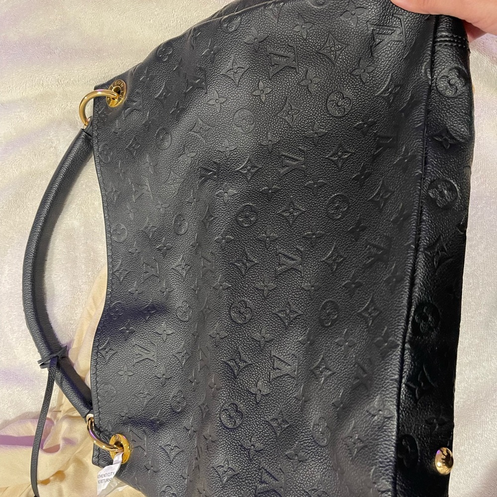 Louis Vuitton Black Embossed Shoulder Bag